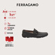 菲拉格慕（Ferragamo）男士黑色Gancini扣飾開(kāi)車(chē)鞋 0713330_3E _ 80
