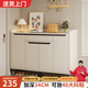 眾淘鞋柜門(mén)口入戶(hù)收納柜一體靠墻家用大容量玄關(guān)樓道走廊陽(yáng)臺實(shí)木鞋架 【店鋪熱銷(xiāo)-15板】120*34*102暖白色 | 約放24-28雙