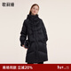 歌莉婭 新年紅品羽絨服女款紅色新中式盤(pán)扣鵝絨服外套1BNR8D200 00B黑色 S