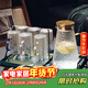 格娜斯（CRISTALGLASS）玻璃杯水杯家用套裝泡茶杯喝水杯子耐高溫輕奢高顏值錘紋涼水壺