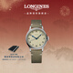 浪琴（LONGINES）瑞士手表 軍事復刻 男士皮帶機械表 L28194932