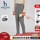 哈吉斯（HAZZYS）品牌童裝女童打底褲秋新品彈力簡(jiǎn)約百搭加厚一體絨打底褲 中花灰 130