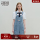 Teenie Weenie小熊女裝春夏裝牛仔背帶短褲簡(jiǎn)約時(shí)尚休閑通勤連體褲 淺藍色 M (165)