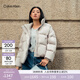 Calvin KleinJeans【防水】秋冬女士戶(hù)外休閑少女風(fēng)ck絨領(lǐng)立領(lǐng)鴨絨羽絨服外套 PEE-鉛灰 S