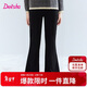 笛莎（DEESHA）女童微喇褲2025冬季款香風(fēng)花邊厚絨喇叭褲保暖休閑長(cháng)褲兒童童裝