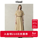 ELAND衣戀連衣裙女工裝風(fēng)西裝領(lǐng)正肩a字裙擺顯瘦裙子2025夏季新款 卡其色(35)Beige M /165