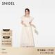 SNIDEL2025秋冬新品優(yōu)雅蕾絲鉤花荷葉邊小飛袖連衣裙SWFO254146 象牙白 M （1）