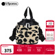 LeSportsac樂(lè )播詩(shī)包包女包新款秋冬毛毛水桶包斜挎包情人節禮物 亞麻色豹紋