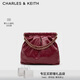 CHARLES&KEITH子母鏈條大容量流浪包單肩包包女包生日新年禮物CK2-40671449