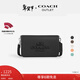 蔻馳（COACH）【情人節禮物】奧萊女士女包TONI 單肩斜挎包小號牛皮真皮設計感 SV/黑色