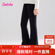 笛莎（DEESHA）童裝女童褲子加絨2025冬季款大童女孩兒童洋氣休閑褲微喇褲長(cháng)褲