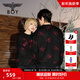 BOY LONDON【紅酒派對】冬季情侶毛衣套頭圓領(lǐng)酒紅色上衣N60906 黑色 S