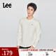 Lee25早秋新品標準版圓領(lǐng)小Logo貼布男長(cháng)袖T恤休閑LMT0108473RX 米白色 M
