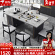 空匠茶桌茶臺燒水壺一體桌現代簡(jiǎn)約2025新款小戶(hù)型客廳家用喝茶泡茶桌 單桌+1輕奢椅+2圓凳 12MM厚巖板 1.2米桌