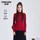 唐獅（TonLion）毛衣女裝半高領(lǐng)安迪絨針織衫保暖抗寒秋冬季新款內搭打底上衣服女