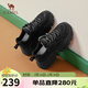駱駝（CAMEL）老爹鞋女網(wǎng)布皮面拼接雙系帶厚底休閑鞋 L24S283079 黑色 38