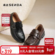 森達牛津鞋女春秋商場(chǎng)同款厚底休閑單鞋XUK01CA5 黑色 37