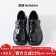 羅蒙男童皮鞋黑色軟底英倫風(fēng)學(xué)生演出鞋兒童表演大童西裝單鞋 黑色 35