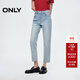 ONLY2025秋季新款修身顯瘦高腰九分褲直筒褲牛仔褲女|125149038 J33 350水洗牛仔藍 XS XS標準褲長(cháng)