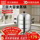 雙喜 蒸鍋304不銹鋼三層加厚復底大容量湯鍋帶蒸籠蒸屜燃氣電磁爐通用 304不銹鋼 3層 30cm