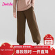 笛莎（DEESHA）童裝女童加絨褲子2025秋冬款女孩保暖甜美基礎百搭休閑束腳褲
