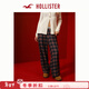 HOLLISTER【爆款格子褲】美式法蘭絨LOGO遛彎褲25秋冬女346-5091 藍色格子 XS (160/64A)標準版