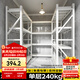 廚事優(yōu)（CHUSHIYOU）白色貨架置物架多層家用倉儲物架中型庫房超市展示架200*60*200