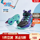 特步（XTEP）兒童童鞋戰眸男女童小童網(wǎng)革透氣防滑籃球鞋 黑/紫外光 32