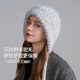 卡蒙（Kenmont）帽子護耳羊駝毛針織帽毛線(xiàn)帽女2025新款登山防寒大頭圍顯臉小9617
