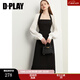 DPLAY2025年秋季黑白長(cháng)袖連衣裙女法式輕禮服裙鎏光紗長(cháng)裙小黑裙 黑拼白連衣裙-長(cháng)袖 L