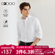 G2000【易打理】男裝春秋商場(chǎng)同款棉質(zhì)混紡親膚斜紋短袖襯衫【合G2】 寬斜紋-白色-長(cháng)袖 M /05 /170 （胸圍107/腰圍97）