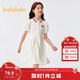 巴拉巴拉女童夏裝兒童連衣裙中大童學(xué)院風(fēng)撞色甜美裙子泡泡袖208224111003