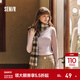 森馬（Semir）長(cháng)袖t恤女短款半高領(lǐng)薄絨輕暖打底衫2024冬新款純色修身抓絨內搭 橡皮粉61214 M