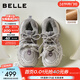 百麗（Belle）周雨彤同款藍鯨高幫老爹鞋女26春商場(chǎng)紅色厚底休閑鞋E8X1DAM6預售 紫色低幫-絨里【周雨彤同款】 37