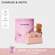 CHARLES&KEITH抱抱熊禮盒鱷魚(yú)紋手提凱莉包包女包生日禮物送女友 Pink粉紅色 S