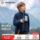 moodytiger兒童羊羔絨外套保暖25年冬季新品男童上衣防風(fēng)立領(lǐng)挺括女童運動(dòng)衣