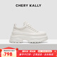 CHERY KALLY厚底增高簡(jiǎn)約女士運動(dòng)休閑鞋時(shí)尚百搭板鞋小白鞋4409