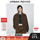 UR2025秋季新款女裝琥珀流光風(fēng)潮流工裝超寬松外套UYV150078 深棕色 (偏寬松) S (XS-S)