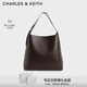 CHARLES&KEITH大容量通勤子母單肩包托特包包女包生日新年禮物CK2-40270966-1