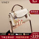viney新款包包女包牛皮斜挎包輕奢迷你小包生日情人節禮物送女友老婆 【奶昔白】新年送女生高級感實(shí)用女生單肩包 時(shí)尚品牌ck風(fēng)百搭休閑小眾手提包