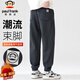 大嘴猴（paul frank）褲子男士秋冬季束腳休閑褲男運動(dòng)衛褲男寬松男褲 深灰色 32