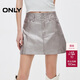 ONLY 2025春季個(gè)性潮流金屬色牛仔裙短裙半身裙女|125137008