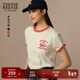 Teenie Weenie小熊女裝T恤2025夏季清新休閑活力撞色圓領(lǐng)短袖 紅色 S