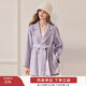 香影雙面呢羊毛大衣女2025冬季新款呢子中長(cháng)款高級感白色毛呢外套 紫色 M 160/84A/95-110斤
