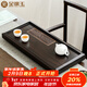 金鑲玉 茶盤(pán) 茶托盤(pán)茶臺茶海實(shí)木黑檀茶盤(pán)壺承盤(pán)排水托盤(pán) 招財納福茶盤(pán)