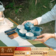 萬(wàn)仟堂（Edenus）整套茶具高檔陶瓷禮盒家用套裝 帶茶盤(pán)茶杯茶海送禮茶禪 水簾釉 