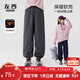 左西女童加絨軟殼工裝褲秋冬款2025新款兒童一體絨長(cháng)褲子 深灰色 160