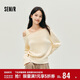 森馬（Semir）針織衫女冬季短款斜肩開(kāi)叉2025溫柔小個(gè)子設計感上衣10A725107002