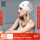 范德安（BALNEAIRE）硅膠游泳帽女款防水抗氯專(zhuān)業(yè)長(cháng)發(fā)舒適時(shí)尚游泳 YM001 珍珠白