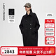 朗姿【從絨系列】朗姿時(shí)尚毛呢大衣綿羊毛雙排扣呢子2025年冬季新款 深灰色 L